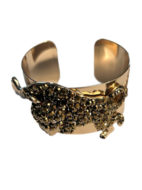 Aldo Gold Leopard Crystal Cuff Bracelet